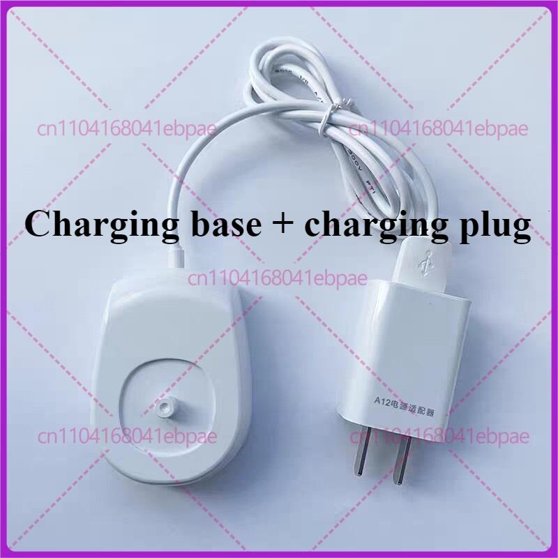 for PCS T-6S T-7S Electric Toothbrush Charger Charging Base Soft Bristle Toothbrush Heads