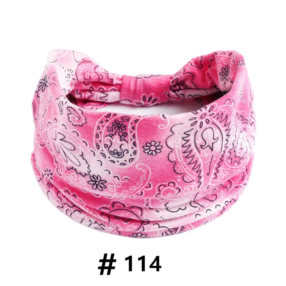 Boho Headbands Wide Knot Hair Scarf Floral Printed Hairband Elastic Turban Headwrap Stretch Head Bands Bandana Fashion Hair Accessories for Women