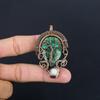Copper Malachite Jewelry, 999 Copper Wire Wrapped Pendant Handmade Gemstone Jewelry, Gifts For Wife Brand New Pendant