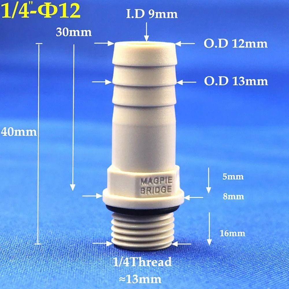 1 шт. 1/4" 1/8" BSP наружная резьба пластиковый фитинг для шланга 6/8/10/12 мм штуцерный хвостовик соединитель садовый ирригационный аксессуар