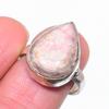 Natural Rhodochrosite Gemstone 925 Sterling Silver Jewelry Ring Size 8 E5v43