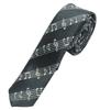 In Musical Note Pattern Necktie That Makes You Feel Like You Can Hear the Music [HANG OVER] [Made Japan] (black/silver)