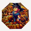 1 шт. Зонт-трость Goku Balls с автоматическим открытием/закрытием, Складной, Ветрозащитная конструкция с 8 спицами, Легкий дорожный зонт 49