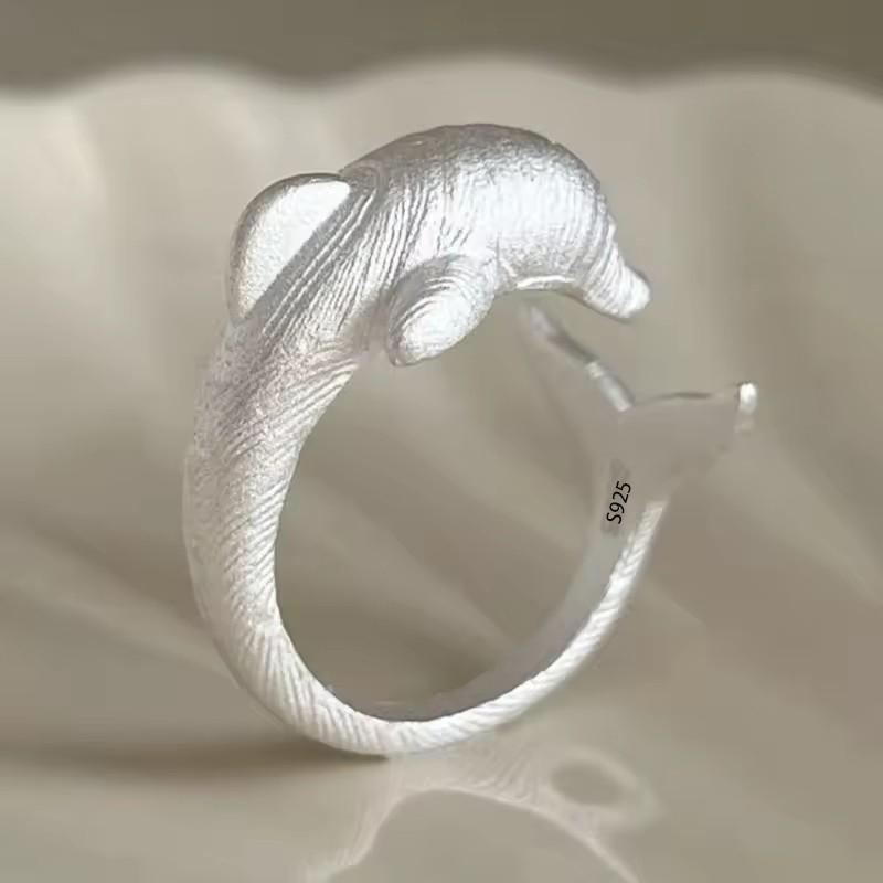 925 Silver Flower Lace Ring Korean Fashion Opening Inlaid CZ Adjustable Rings Valentine's Day Gift
