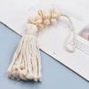Нежный Многоярусный Подвеска Ракушка Хлопок Декор Кисточка Бусины Стиль для Дома Фермерский Дом Бусины Дерево Прибрежный Домашний Дизайн Гирлянда Деревянные Ракушки Каури