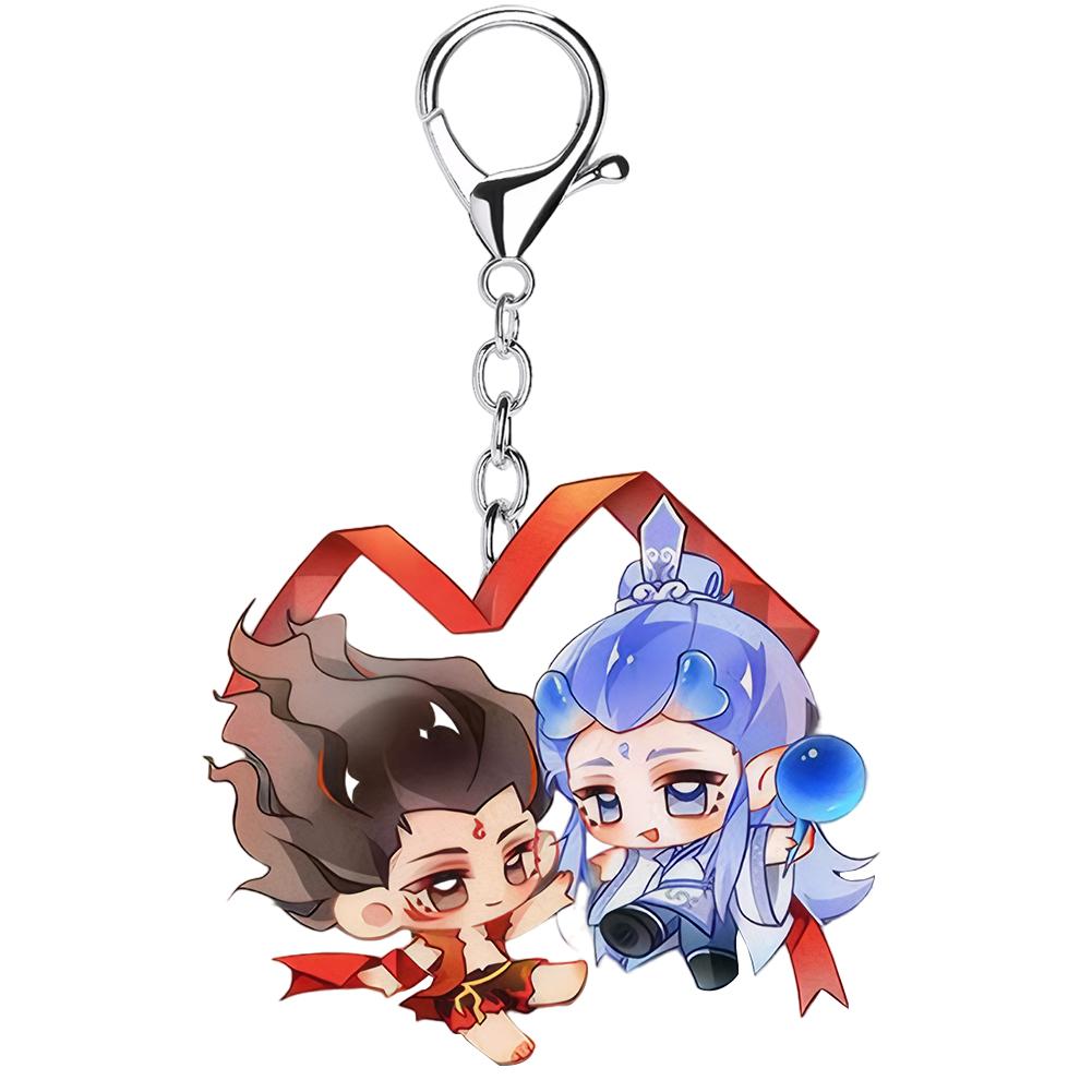 3 шт. Кинопериферия Нэчжа Ао Бин Брелок-подвеска Акриловый брелок Подвеска для ключей Подвеска для автомобиля Подарок для фанатов Друзей
