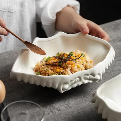 Керамическая тарелка в форме панциря краба Тарелки в западном стиле Сервировочные тарелки Суповые тарелки Миска для лапши Фруктовая тарелка Салатница Десертные миски