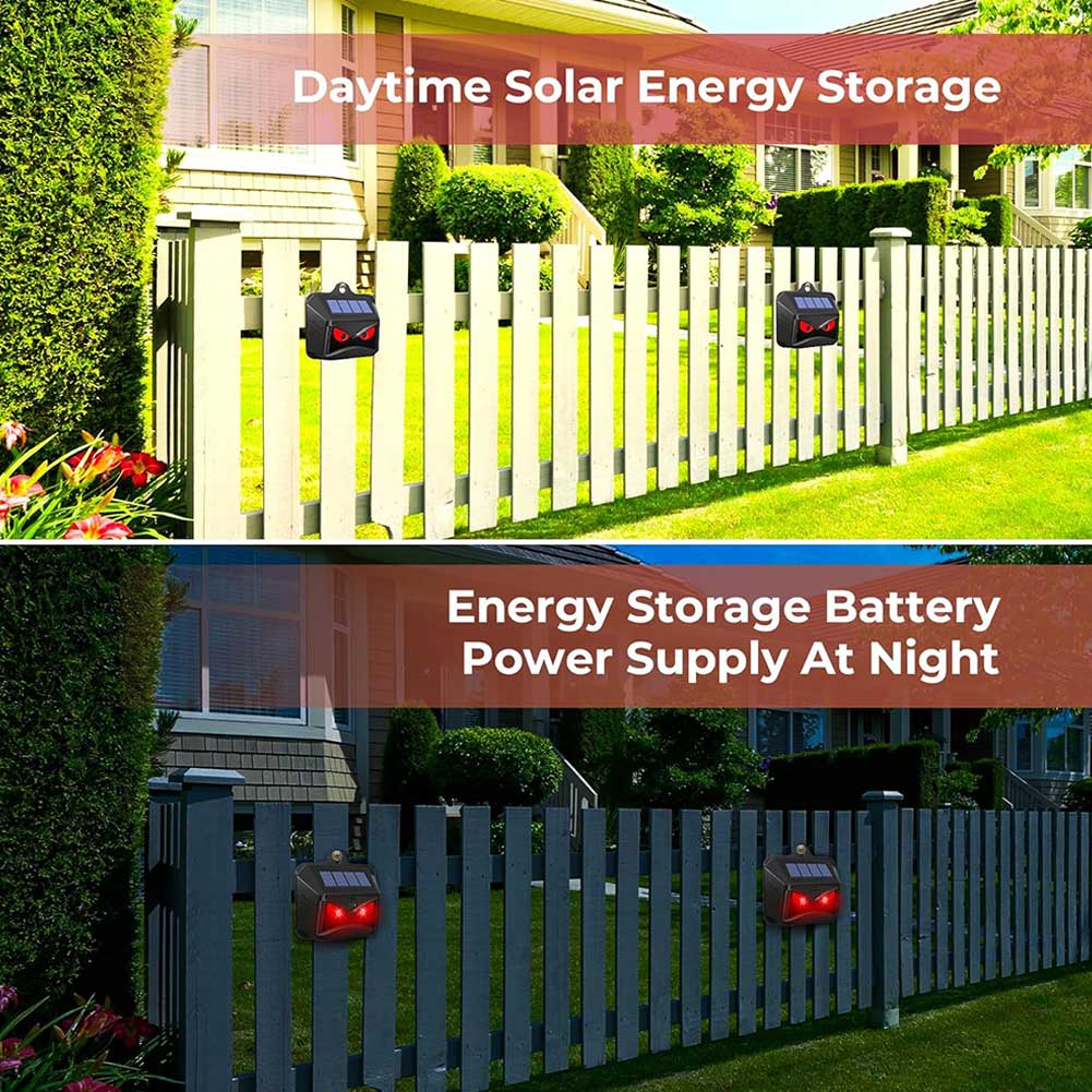 2Pcs Deer Repellent Devices Scare Animals Away Outdoor Coyote Raccoon Deterrent Wild Boar Rabbit Repeller for Skunk Deer Coyote