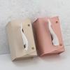 2pcs PU Leather Tissue Dispenser Box Nordic Style Tissue Bag Tissue Organizer Dining Table