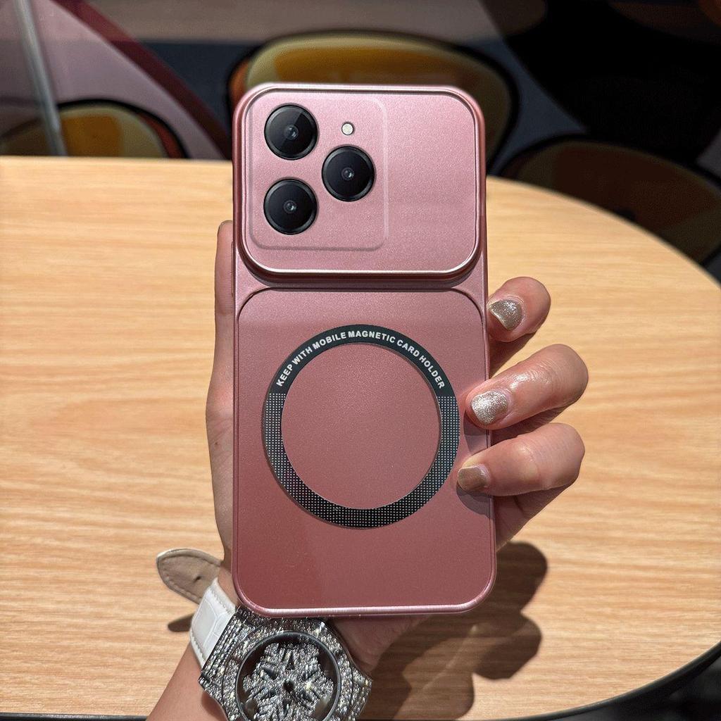 Магнитный чехол из ТПУ с металлическим покрытием для realme 15T, противоударный, матовый, мягкая задняя крышка