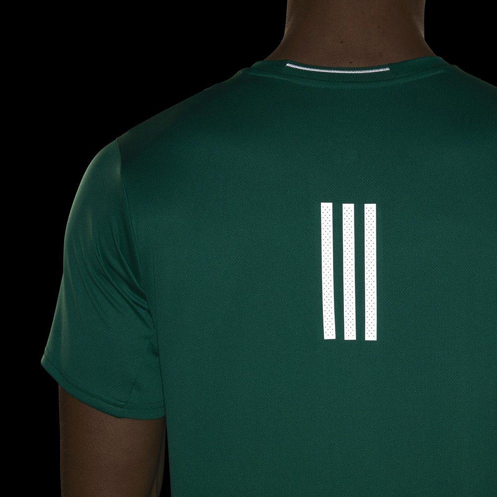 Adidas T Shirts Men's Lawn Green Crew Neck Moderate Straight Fit IB8942