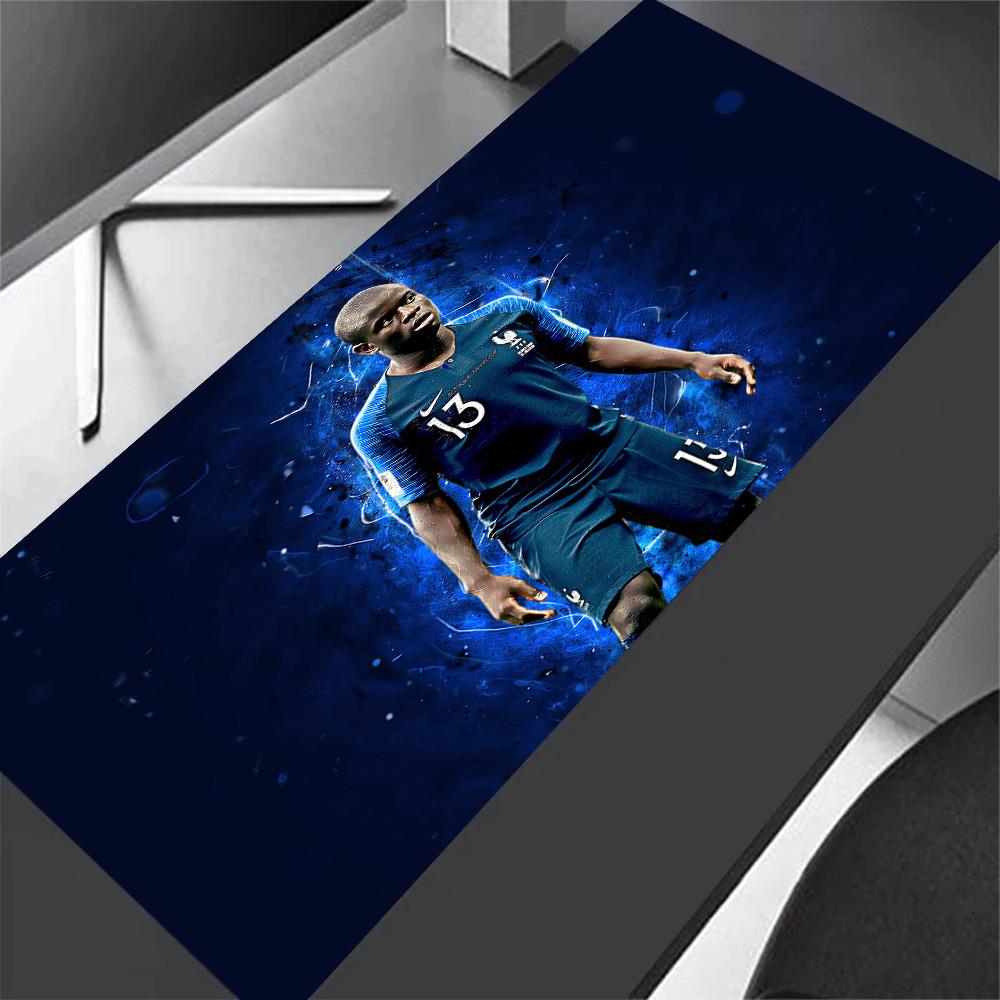 Blue Energy Soccer Player Large Mouse Pad Desk Mouse Pad Study Desk Mat Non-Slip Rubber Bottom Gaming Accessories Ideal Gift for Gamers
