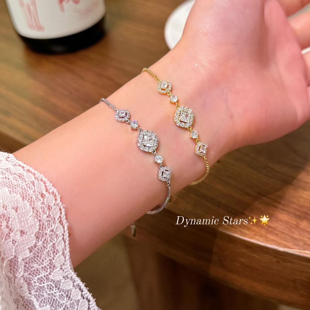 High-End Five-Petal Flower Bracelet Full Diamond Zircon Inlaid Versatile New Hot-Selling Four-Leaf Clover Fashion Bangle