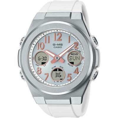 Женские часы Baby-G MSG-W610-7AJF [BABY-G G-MS] Круглые, белая смола *Нержавеющая сталь