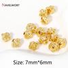 Cube Metal Beads 14K Gold Plated Brass Cube Spacer Beads,Separators For Beads,DIY Bracelet Necklace Making Findings Accessories