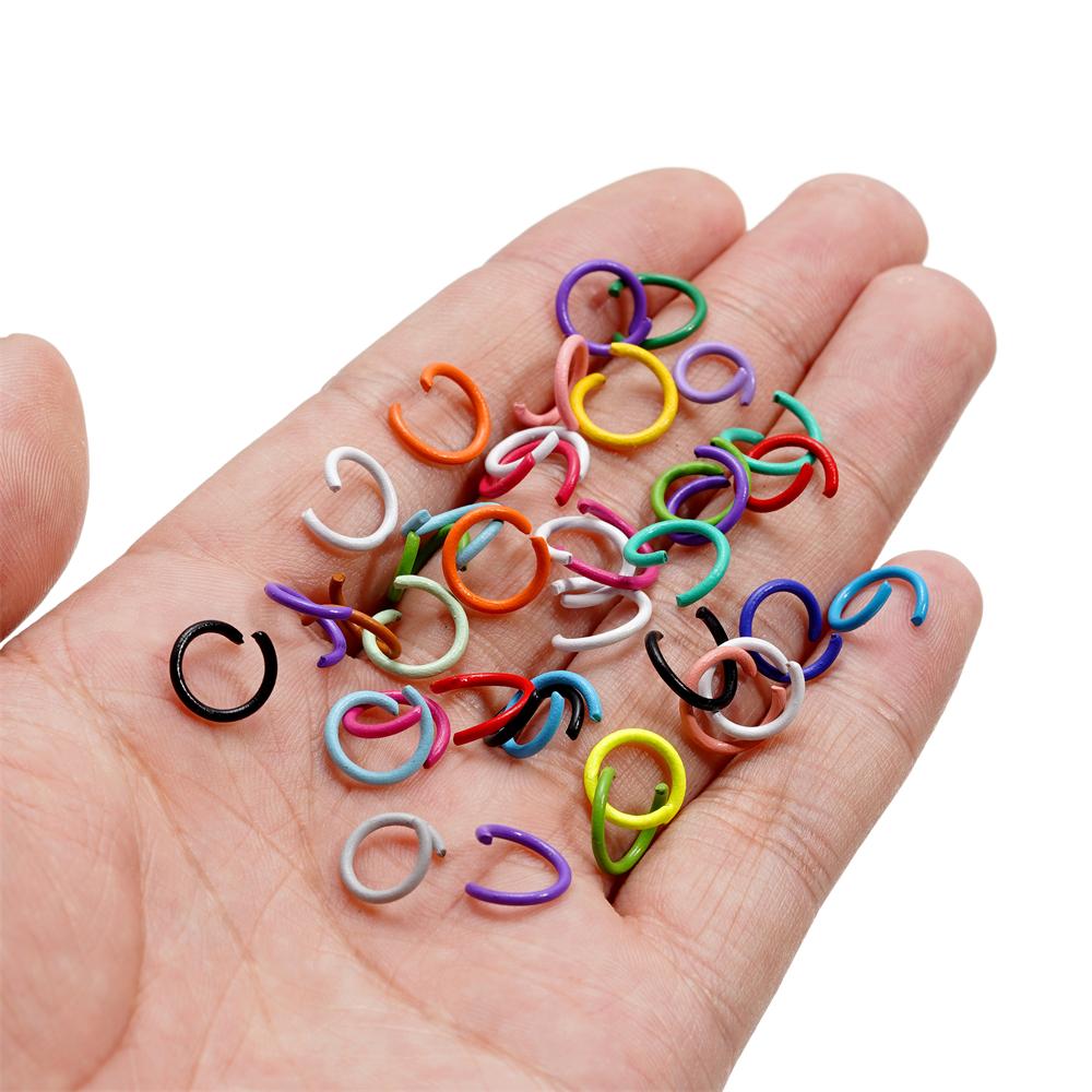 100Pcs 1.2x10mm Colorful Open Jump Rings Split Jump Ring Connector For Jewelry Making DIY Bracelet Necklace Earring Accessories