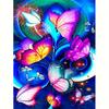 Full Round Diamond Painting Colorful Butterfly Rhinestone Kit Diamond Embroidery Mosaic Animal For Home Decors 30x40cm/12x16inch