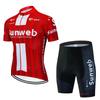 Mens Cycling Jersey Bib Shorts Set Breathable Quick-Dry Outdoor Bike Apparel Mountain Road
