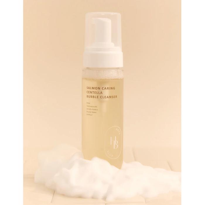 HEVE BLUE Очищающее пенящееся средство с центеллой и лососем 200 мл