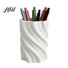 Small Vase And Pen Holder 3D Printed Modern Spiral Twist 2-in-1 Luxury Style Desk Organizer for Office Living Room Decor Minimalist Accessory