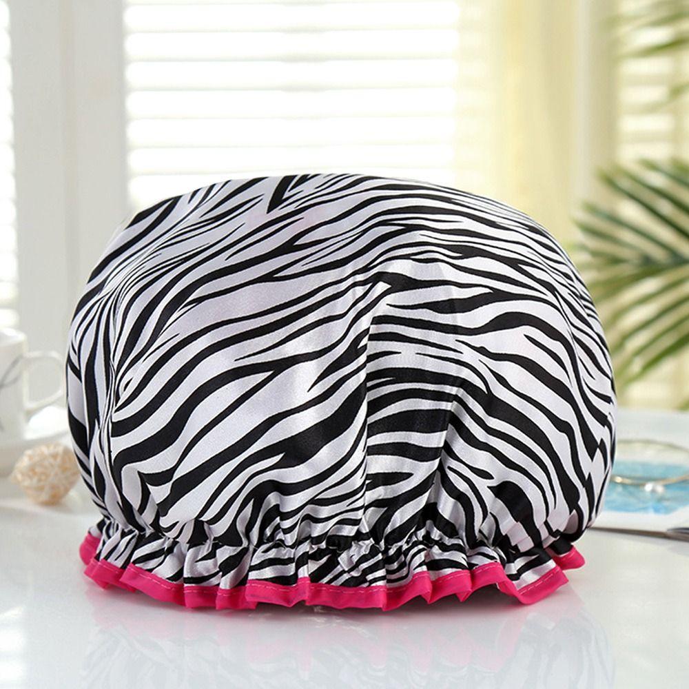 Утолщенная печать водонепроницаемая шапочка для душа дышащая сушилка для волос креативная банная шапочка