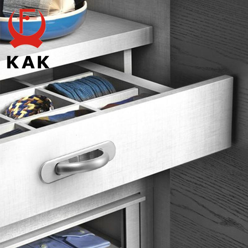 KAK Татами Скрытая Ручка Двери Никель Жемчужный Сплав Цинка Утопленные Плоские Ручки-Заглушки Ручка Напольного Шкафа Мебельная Ручка Фурнитура