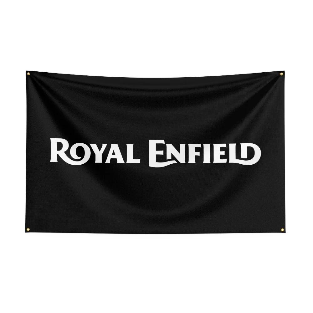 Флаг для мотоцикла Royal Enfield 3x5 футов, полиэстер, баннер с цифровой печатью, для украшения стены гаража, для улицы