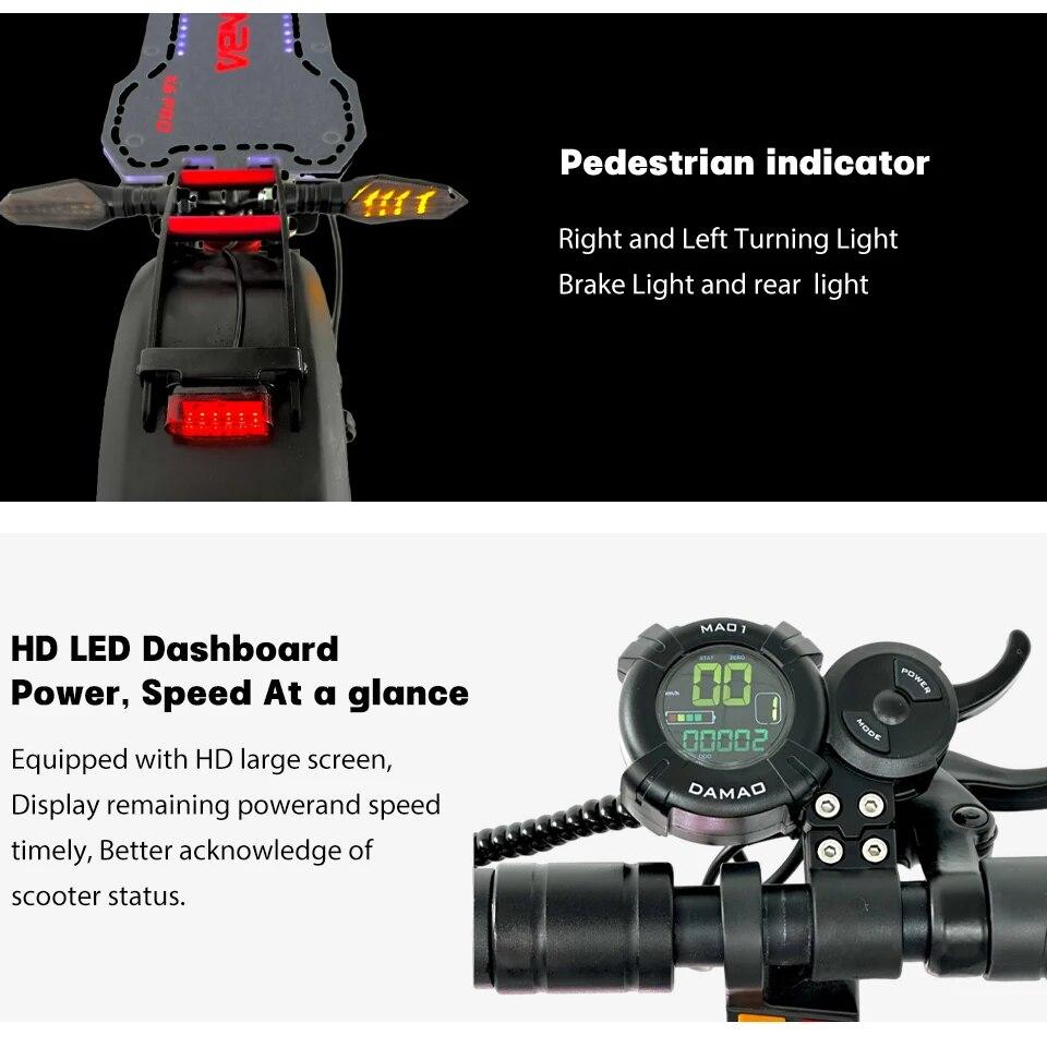 X6 Мощный внедорожный двухколесный двойной ступичный электросамокат 2400 Вт, скутер, электрические складные скутеры, 48 В, двойной двигатель, двойная пружинная подвеска