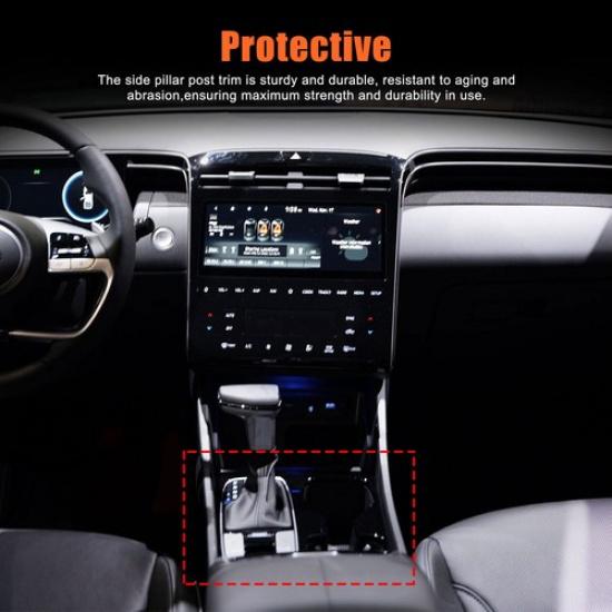 Carbon Fiber Center Console Gear Shift Panel Cover For Hyundai Santa Cruz +