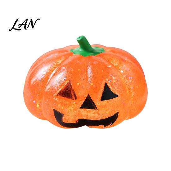 Classroom Stress Toy 1/2/3Pcs Halloween Pumpkin Relief Toy, Creepy Head Squeeze Decompression Glitter Ball for Kids Adults, Party Favors