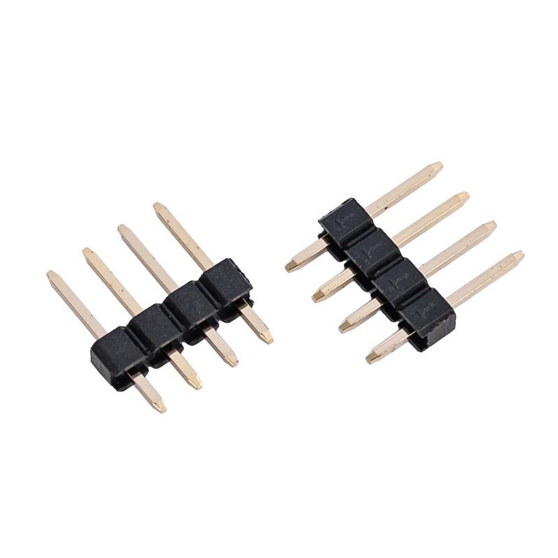 Gold-Plated 4-Pin Straight Pin Header Connector
