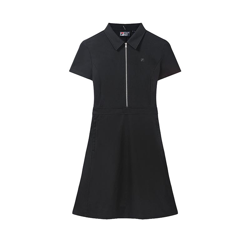 Fila Белое Модное Минималистичное Модное Универсальное Платье С Коротким Рукавом Женские платья F11W633310FBK