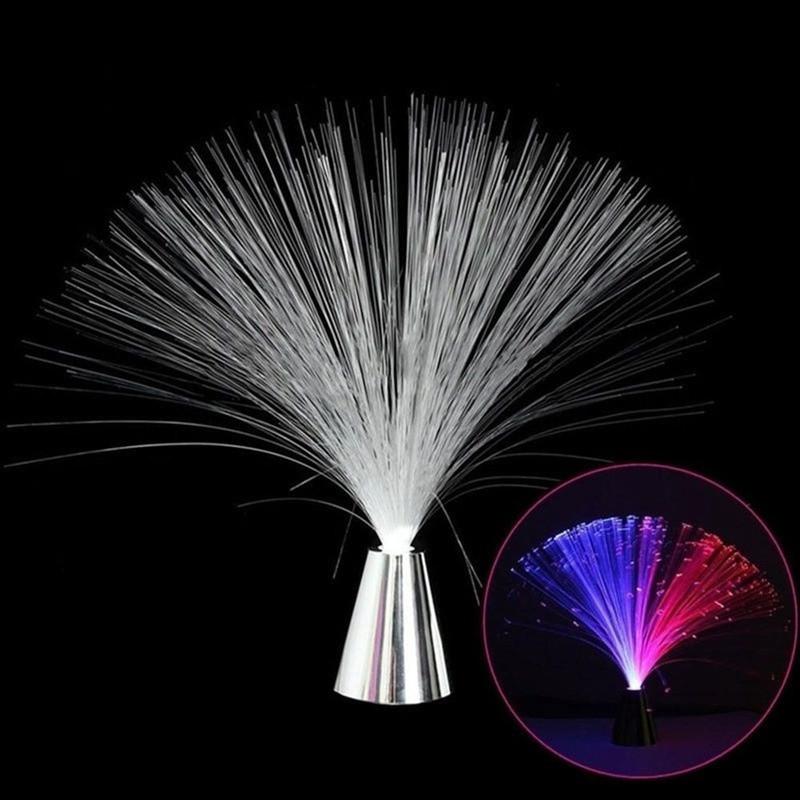 Многоцветный светодиодный оптоволоконный светильник для праздника, Рождества, свадьбы, украшения дома, светодиодный многоцветный меняющийся оптоволоконный фонтан, ночник