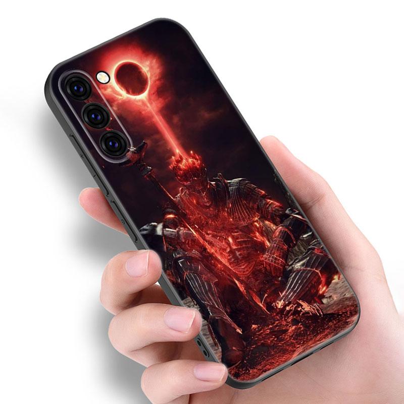 Игровой черный силиконовый чехол для телефона Dark Souls для Samsung Galaxy S23 S21 S20 FE S24 S22 Ultra S10E S10 S9 S8 Plus