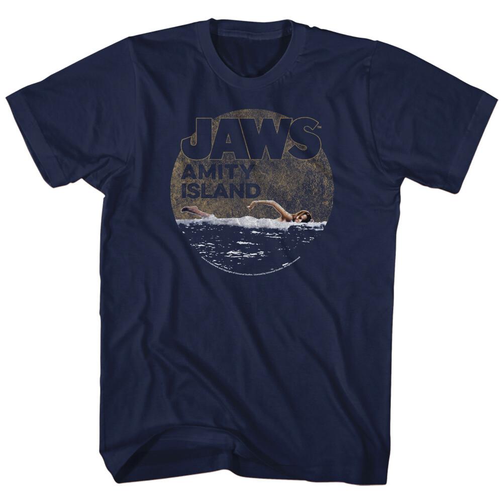 Jaws 70's Thriller Movie Amity Island Come On In The Water Is Fine Men's T Shirt