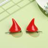 1 Pair Girls Women Gothic Halloween Horn Hair Clips Small Demon Costume Pin OX Horn Hairpins