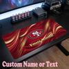 San Francisco 49ers Customized Name Text Mouse Pad, Large Desk Mouse Mat Personalized Home Office Present