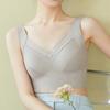 Новый модный и простой бюстгальтер с красивой спинкой, кружевной кружевной нагрудник, интегрированная латексная чашка, бесшовный жилет из ледяного шелка