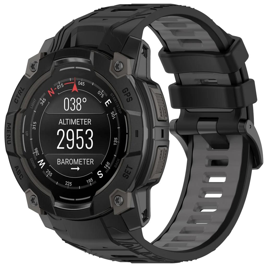 Мягкий силиконовый ремешок для Garmin Instinct 3 45 мм 50 мм Двухцветный браслет Наручный ремешок для Garmin 3 50 мм 45 мм Аксессуары для ремешка