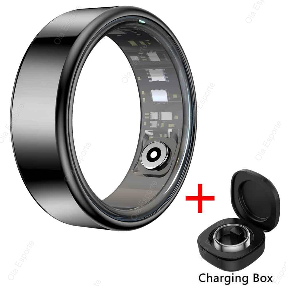 НОВОЕ Умное Кольцо Bluetooth Монитор Здоровья Кислород в Крови Сон Частота Сердца Мультиспортивный Режим Водонепроницаемое IP68&5ATM Кольца Подарки на День Рождения
