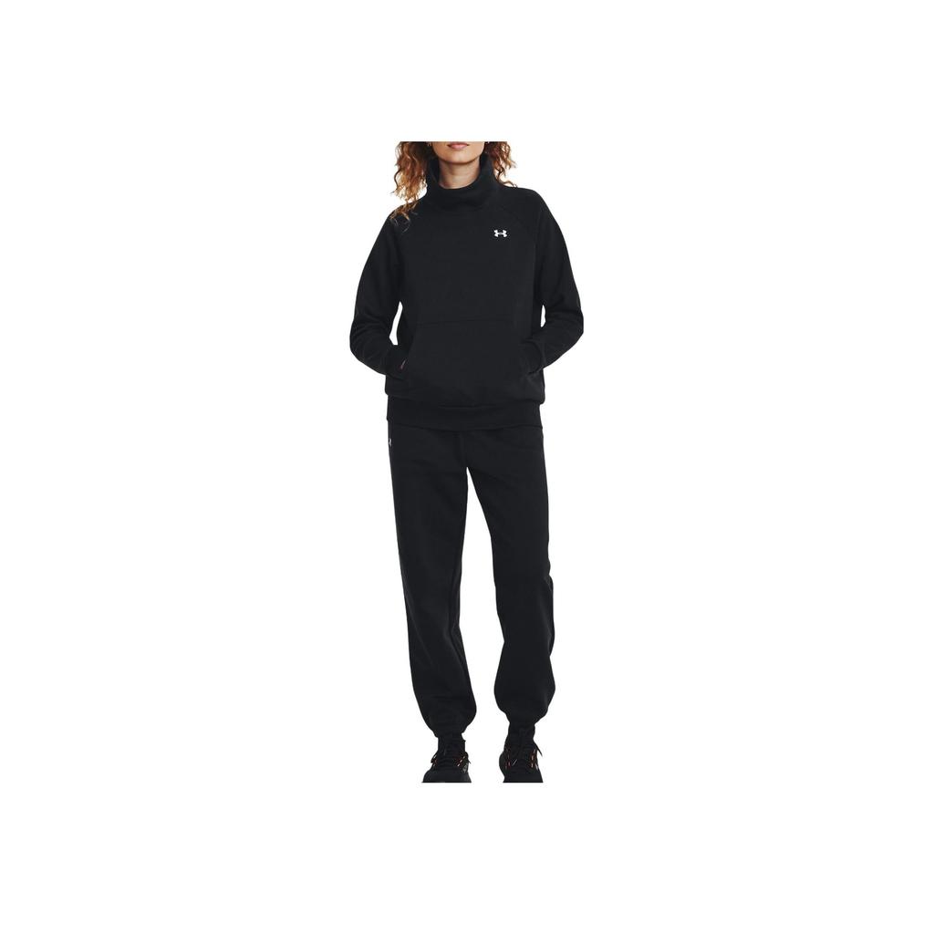 Under Armour Свободный однотонный свитшот с высоким воротом и длинными рукавами, женские топы, черный цвет 1379637-001