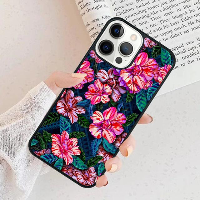 Тропический узор Алоха с Гибискусом Чехол для Телефона для iPhone 17 Air 16 15 11 13 14 Pro Max 12 Plus Max Fundas