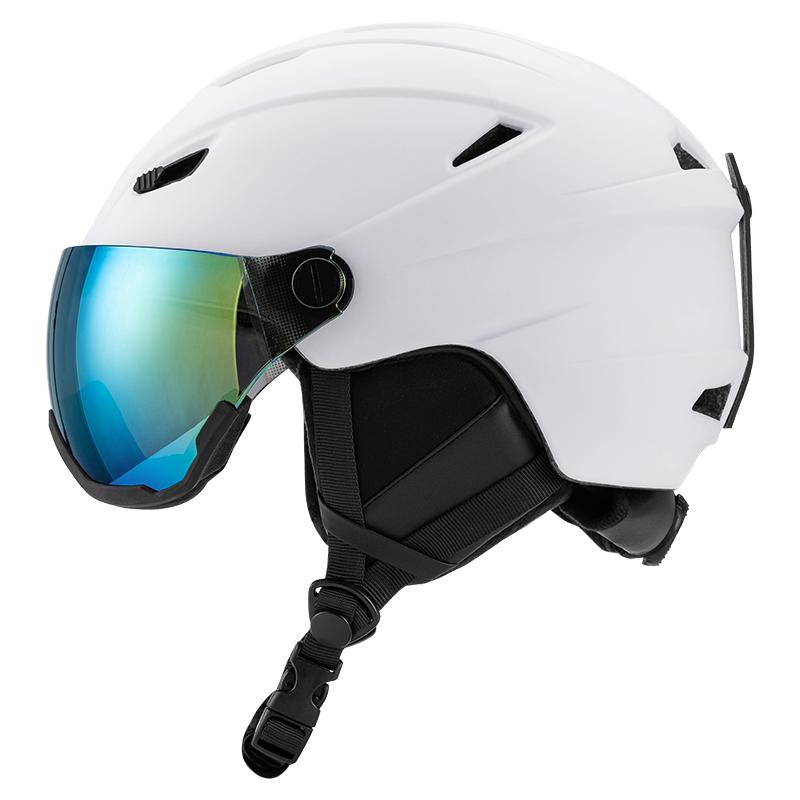 CE EN 1077 Certified Dual Sports Ski Helmet Snow Helmet with Protective Lens for Youth and Adults Winter Skiboard Helmet