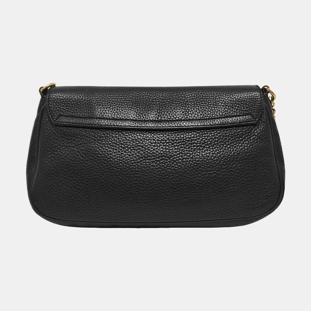 [Pre-Owned] Impressed Logo Chain Tassel Leather Crossbody Shoulder Bag - Good #FU4MSI
