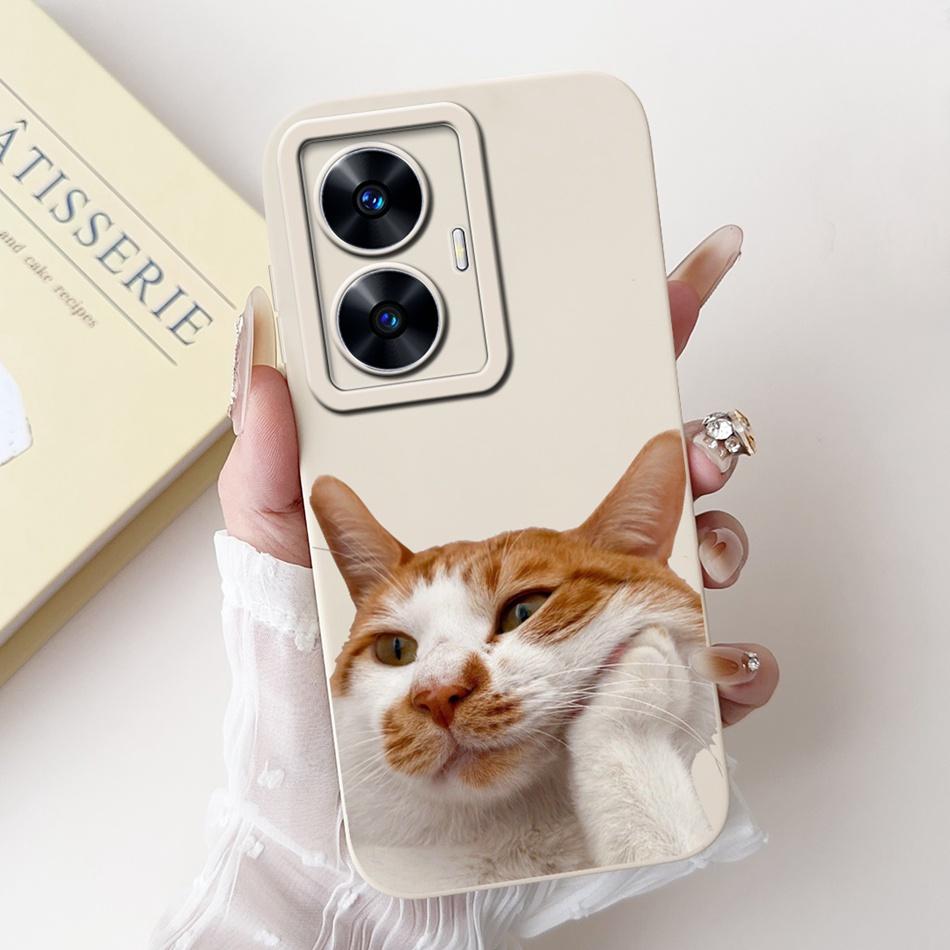 Для Realme C55 Элегантный Чехол из Мягкого Силикона с Печатью Для RealmeC55 Narzo N55 4G RMX3710 Защита Камеры Ударопрочные Чехлы для Телефона