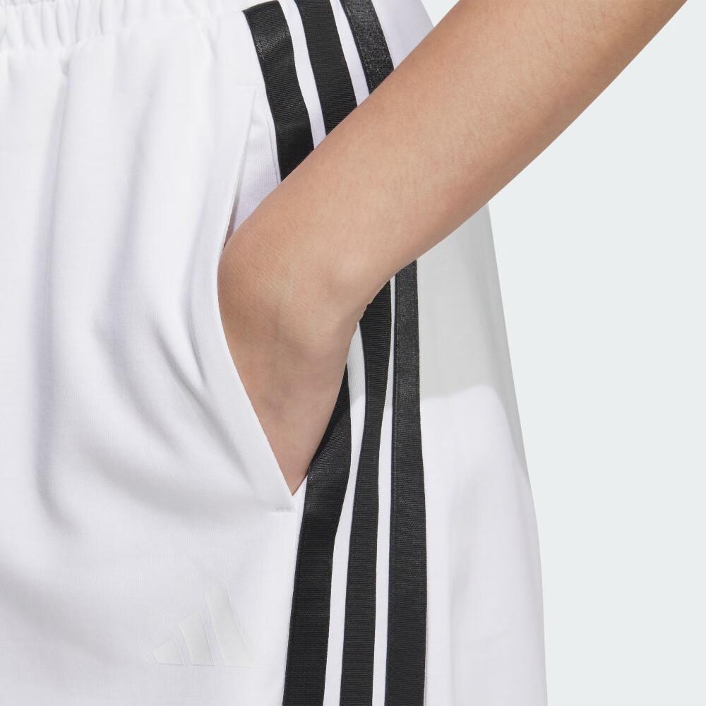 adidas Полосатые мягкие удобные дышащие приятные для кожи повседневные брюки-бананы женские брюки белого цвета KB4629
