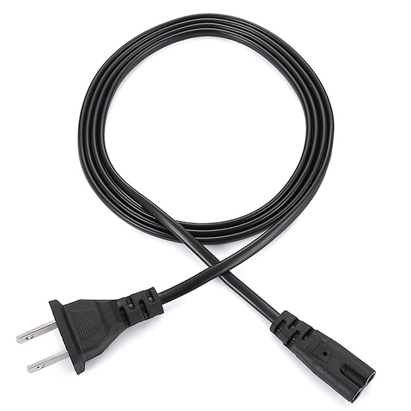 EU Power Cable 2pin IEC320 C7 US Power Extension Cord For Laptop Charger Printer Radio Speaker