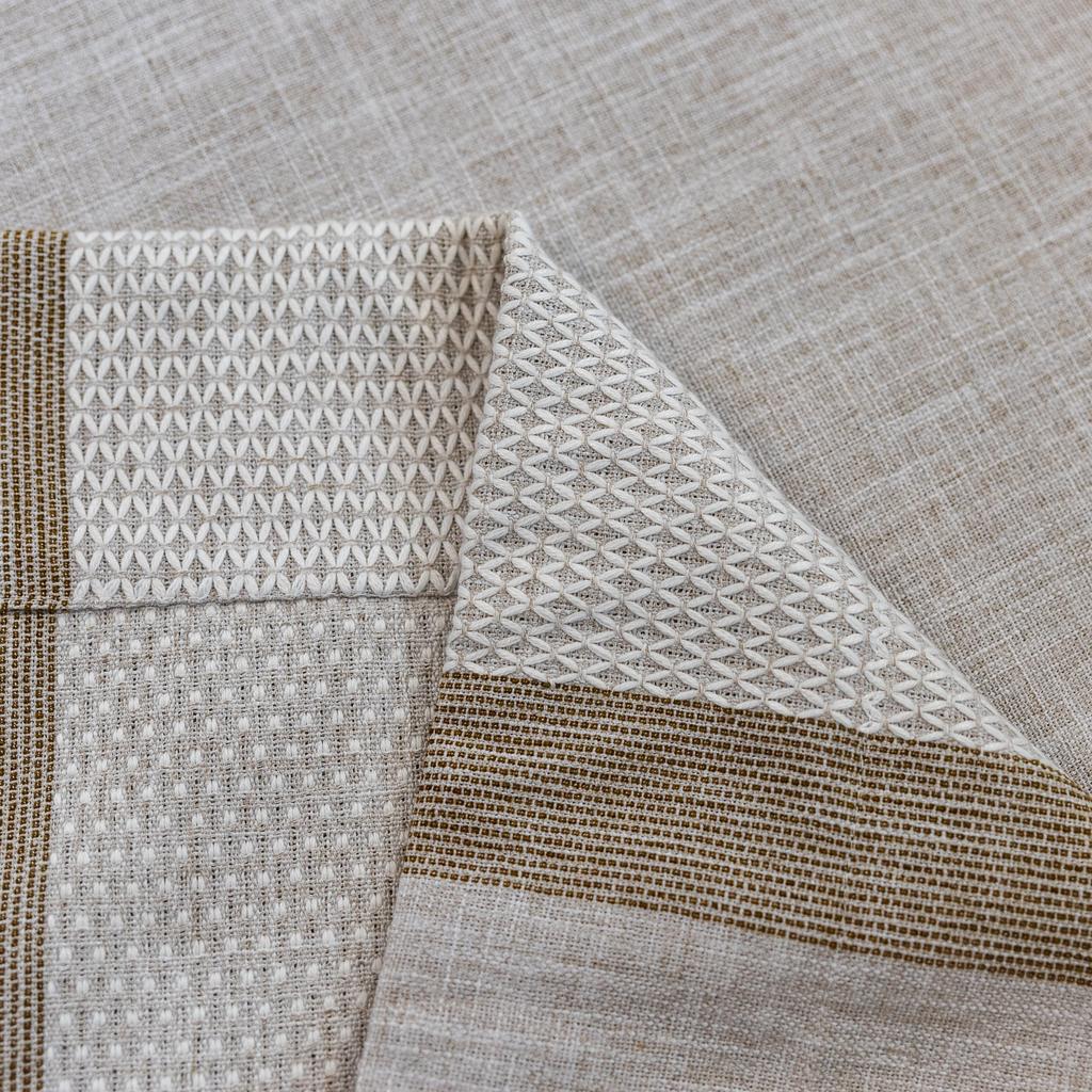 Готовые шторы Американский кантри Гостиная Полузатемняющие Окна Геометрические полосы Кофейные Кухонные шторы