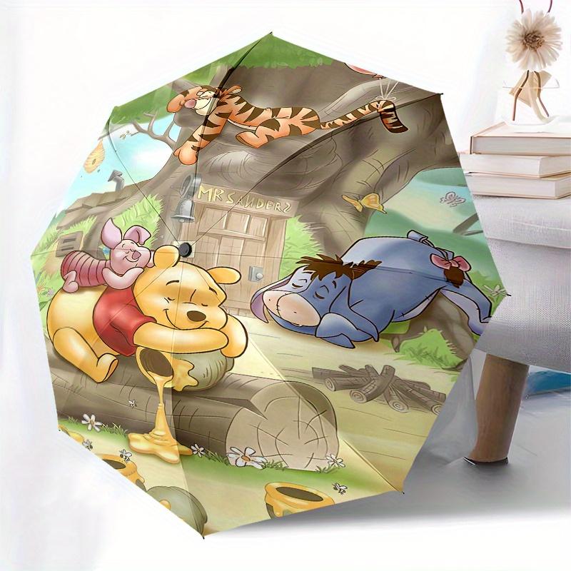 Disney Winnie the Pooh, Tigger Themed automatic opening and closing folding umbrella, portable - durable, 8-rib umbrella frame, very suitabl