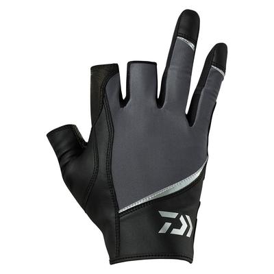 Перчатки Daiwa CORDURA для джиггинга, размер L, трехпалые, 25DG-7625, серые,